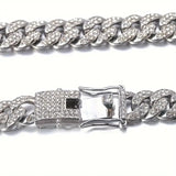 Luxury Lab Diamond Watch & Iced Cuban Chain Necklace & Hip Hop Bracelet Gift Set