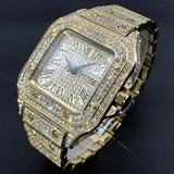 ICED OUT SQUARE NUMERAL DIAL WATCH
